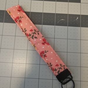 Pink Floral Wristlet Key Fob